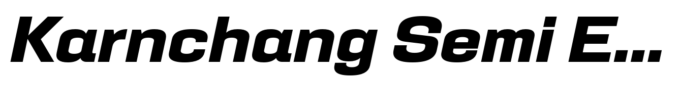 Karnchang Semi Expanded Bold Italic